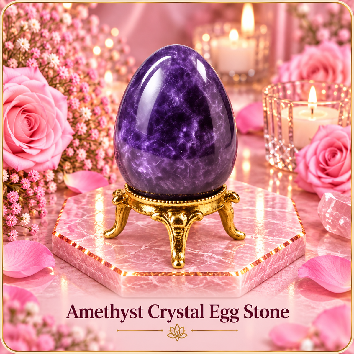 Amethyst Crystal Egg Stone