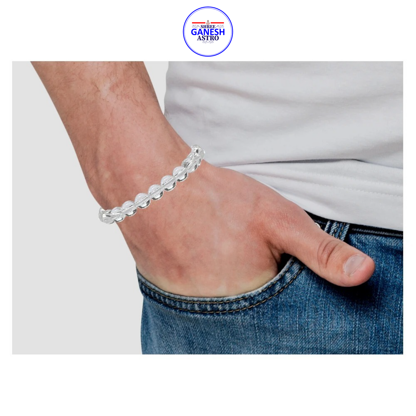 Sphatik Clear Quartz Bracelet