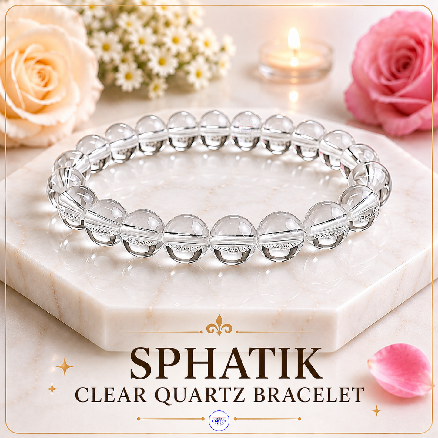 Sphatik Clear Quartz Bracelet